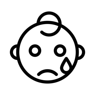 Üzgün bebek gözyaşı damlasıyla ağlıyor