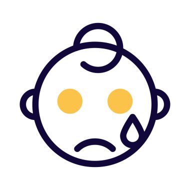 Üzgün bebek gözyaşı damlasıyla ağlıyor