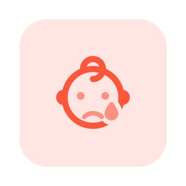 Üzgün bebek gözyaşı damlasıyla ağlıyor