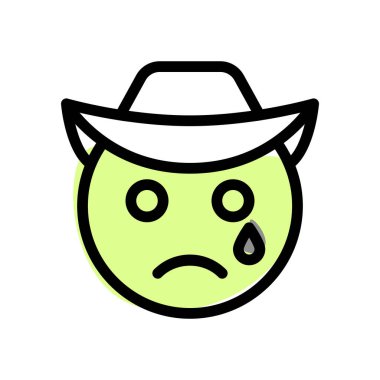 Ağlayan kovboyun yüzünden gözyaşları akıyor.