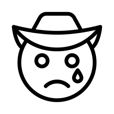 Ağlayan kovboyun yüzünden gözyaşları akıyor.