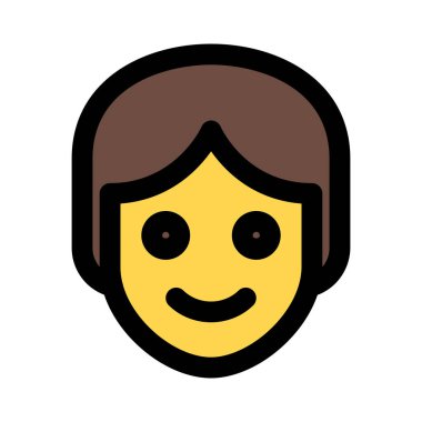 Modern saç kesimi olan genç bir kız.