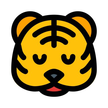 İzole bir yerde düşünceli kaplan ifadesi.