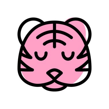 İzole bir yerde düşünceli kaplan ifadesi.