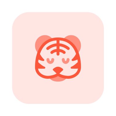 İzole bir yerde düşünceli kaplan ifadesi.