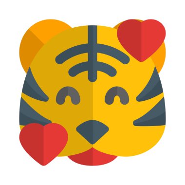 Gülen kaplan ve kalp yüz ifadeleri etrafında dönüyor.