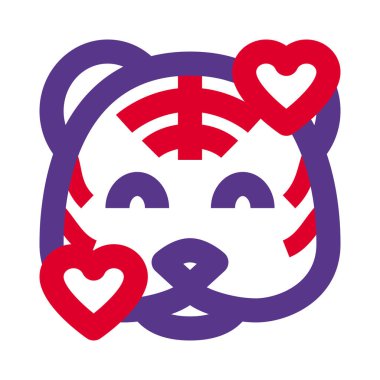 Gülen kaplan ve kalp yüz ifadeleri etrafında dönüyor.