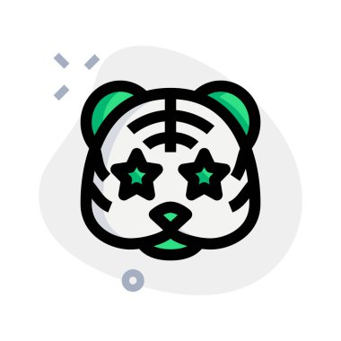 Kaplanın gözlerine yapışmış bir yıldız.