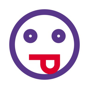 Komik dilli, alaycı ve komik emoji.