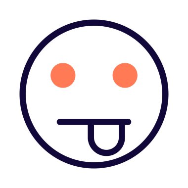 Komik dilli, alaycı ve komik emoji.