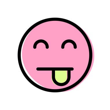 Gözleri kapalı gülümseyen emoji.