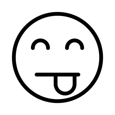 Gözleri kapalı gülümseyen emoji.