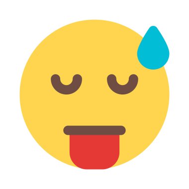 Yorgun ve terli ifadeler.