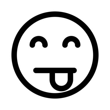 Gözleri kapalı gülümseyen emoji.