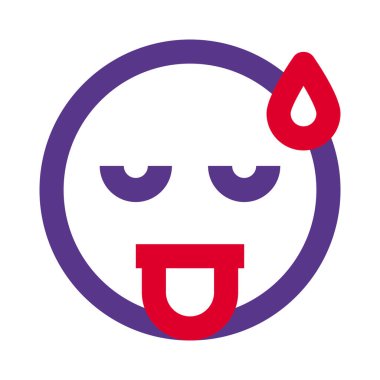 Yorgun ve terli ifadeler.