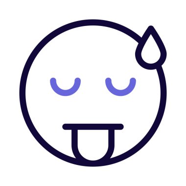 Yorgun ve terli ifadeler.