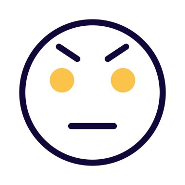 Kızgın suratlı ve kaşlarını kaldırmış bir ifade.