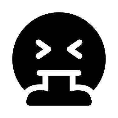 Hasta, rahatsız ve kusan ifade gözleri kapalı.