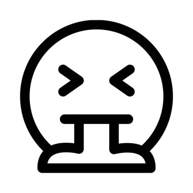 Hasta, rahatsız ve kusan ifade gözleri kapalı.