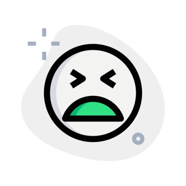 Gözleri kapalı, yorgun emoji internette paylaşılıyor.