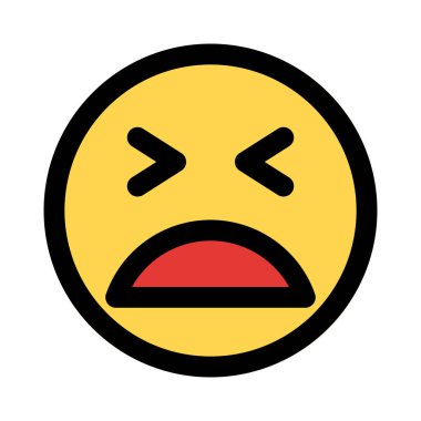 Gözleri kapalı, yorgun emoji internette paylaşılıyor.