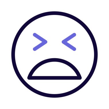 Gözleri kapalı, yorgun emoji internette paylaşılıyor.