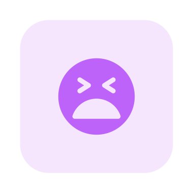 Gözleri kapalı, yorgun emoji internette paylaşılıyor.