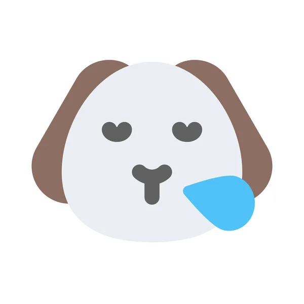 Puppy Snoring Sweat Drop Nose — Stock Vector