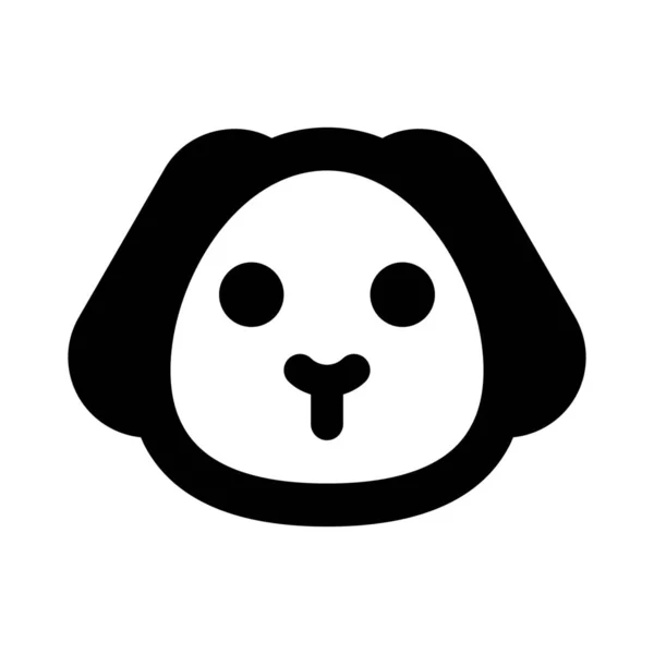 Puppy Mouth Pictorial Representation Emoticon Chat — стоковый вектор