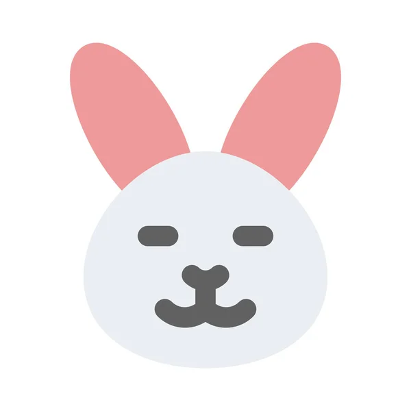 Conejo Sonriente Con Los Ojos Cerrados Emoticono Compartido Las Redes — Vector de stock