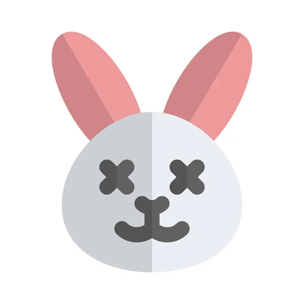 Rabbit Neutral Stage Eyes Crossed — Stock Vector