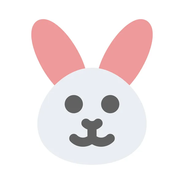 Kaninchen Niedlich Gesicht Bildhafte Darstellung Emoji Für Chat — Stockvektor