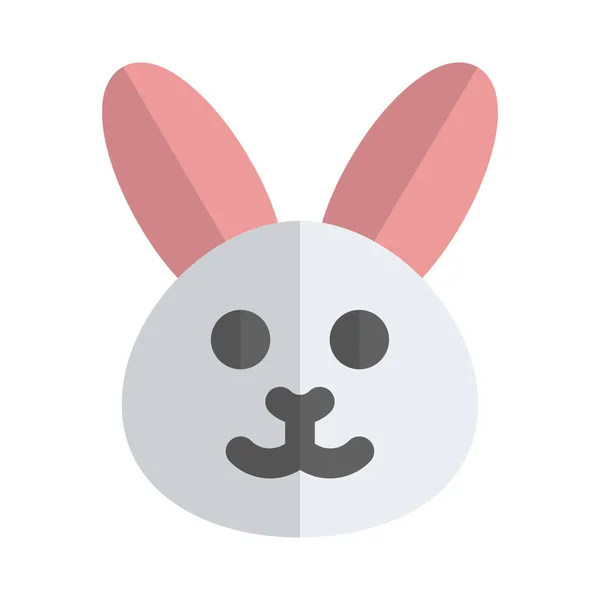 Кролик Милое Лицо Изображением Смайлика Чата — стоковый вектор