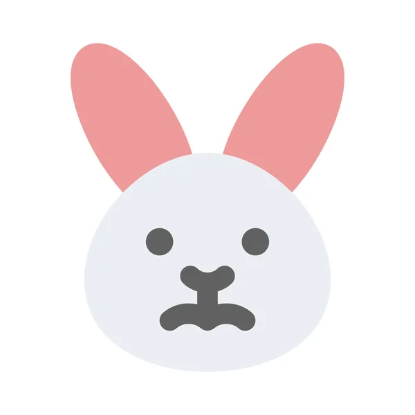 Triste Coniglio Accigliato Rappresentazione Pittorica Chat Emoticon — Vettoriale Stock
