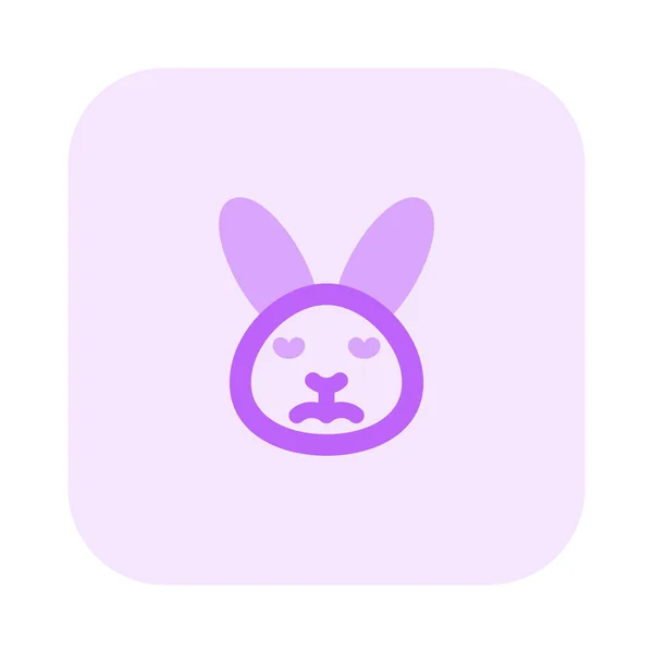 Triste Visage Représentation Picturale Lapin Emoji Pour Chat — Image vectorielle