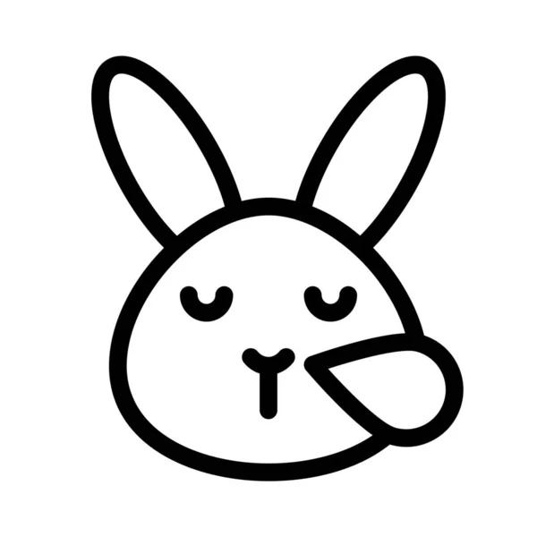 Хропіння Кролика Падінням Поту Носа — стоковий вектор