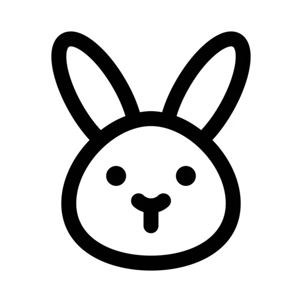 Wild Rabbit Mouth Pictorial Representation Emoji — ストックベクタ