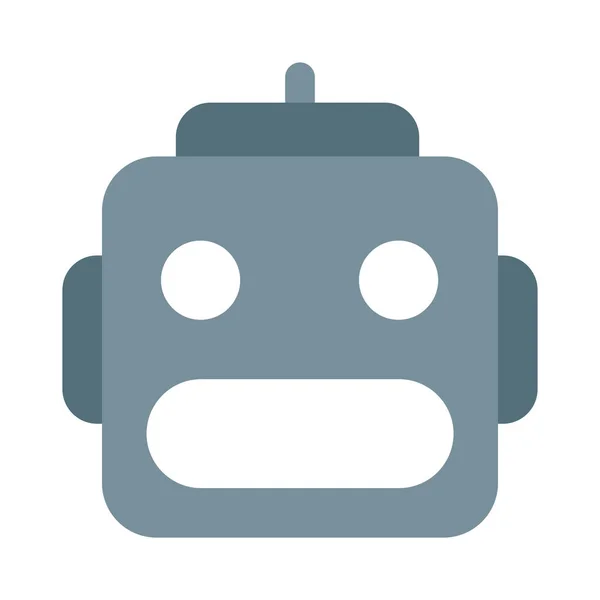 Zobrazení Robota Vyceněnými Zuby — Stockový vektor