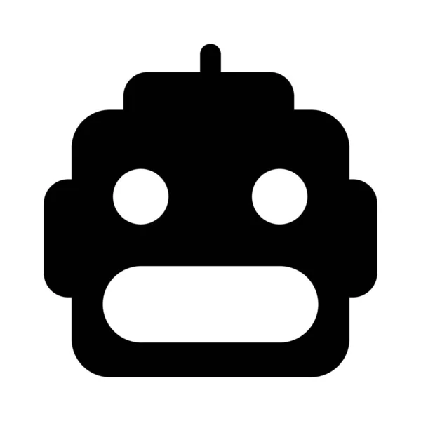 Robot Pictorial Representation Teeth Out — стоковый вектор