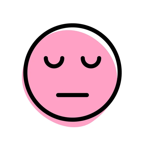 Triste Expression Faciale Emoticon Partagé Sur Messager — Image vectorielle