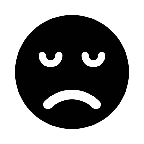 Bild Representation Sorgligt Ansikte Emoticon Layout — Stock vektor