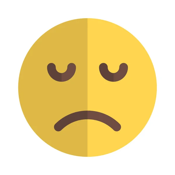 Bildhafte Darstellung Des Traurigen Gesichts Emoticon Layouts — Stockvektor