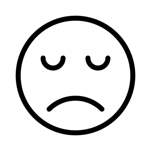 Pictorial Representation Sad Face Emoticon Layout — ストックベクタ