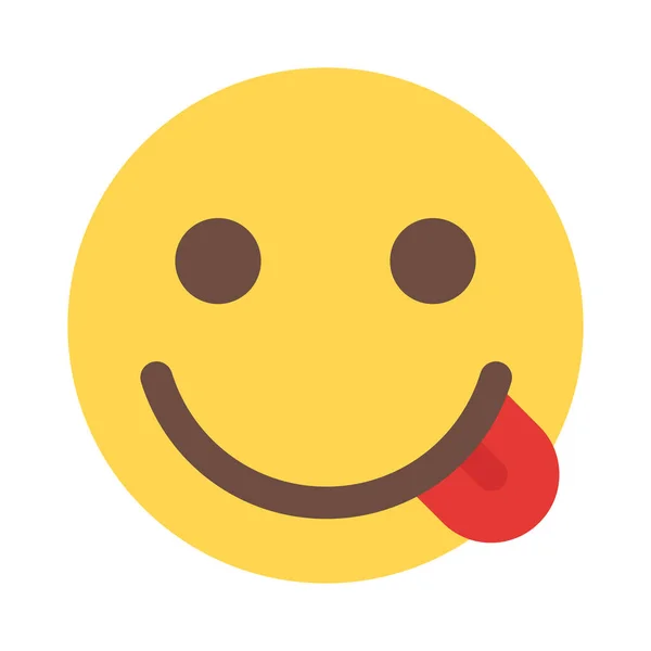 Leckeres Tounge Gesichtsausdruck Emoji — Stockvektor