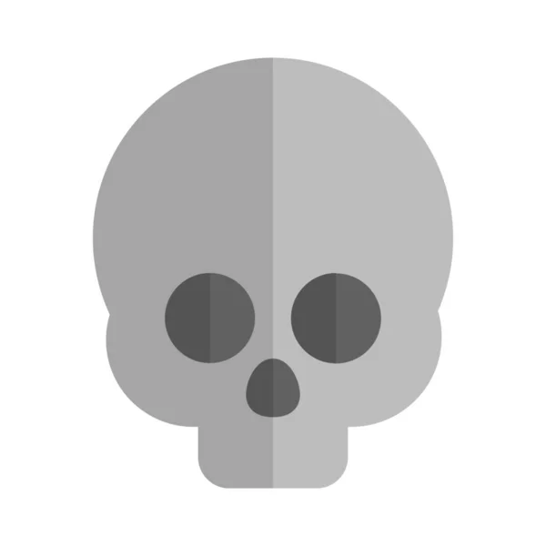 Skull Human Skeleton Head Shape Emoji Representing Dead — стоковый вектор