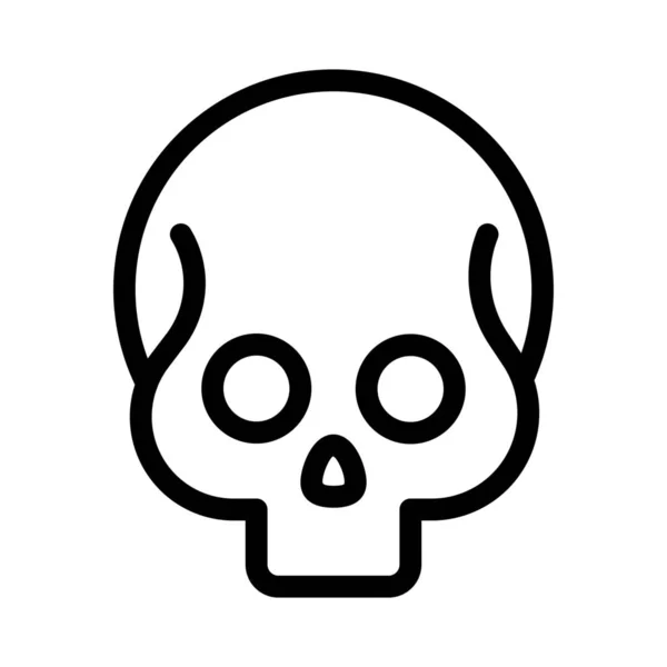 Skull Human Skeleton Head Shape Emoji Representing Dead — Stock Vector