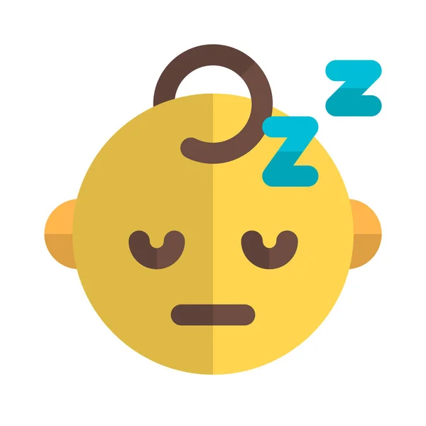Sleeping Baby Alphabets Emoticon Messeger — Stock Vector