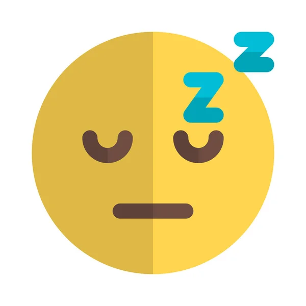 Schlafendes Emoticon Mit Umgebenden Alphabeten — Stockvektor