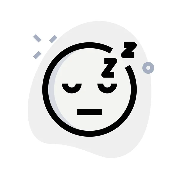 Emoticono Dormido Con Alfabetos Alrededor — Archivo Imágenes Vectoriales