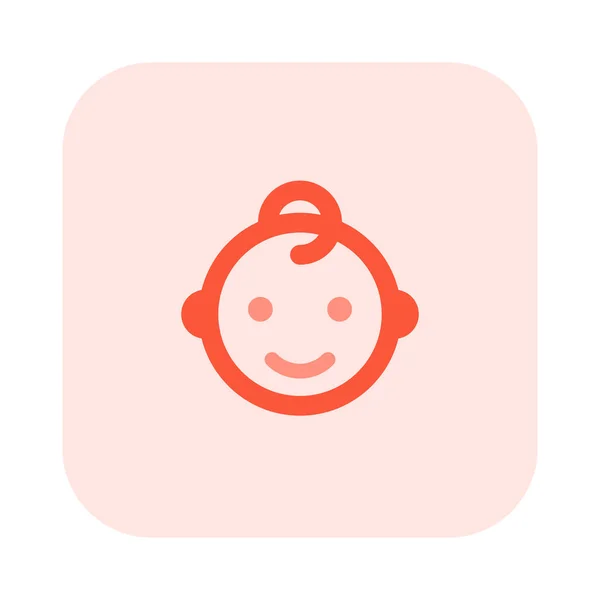 Sorrindo Bebê Representação Pictórica Para Internet Messenger — Vetor de Stock